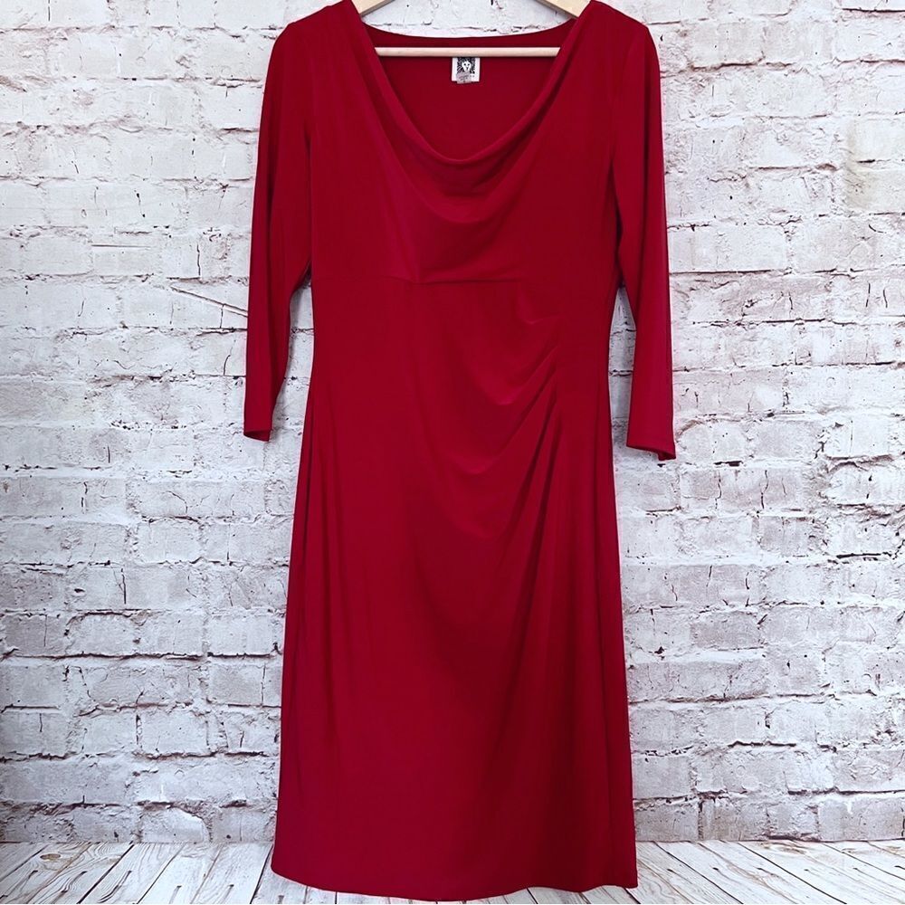 Anne Klein stretch ruched sheath pencil dress